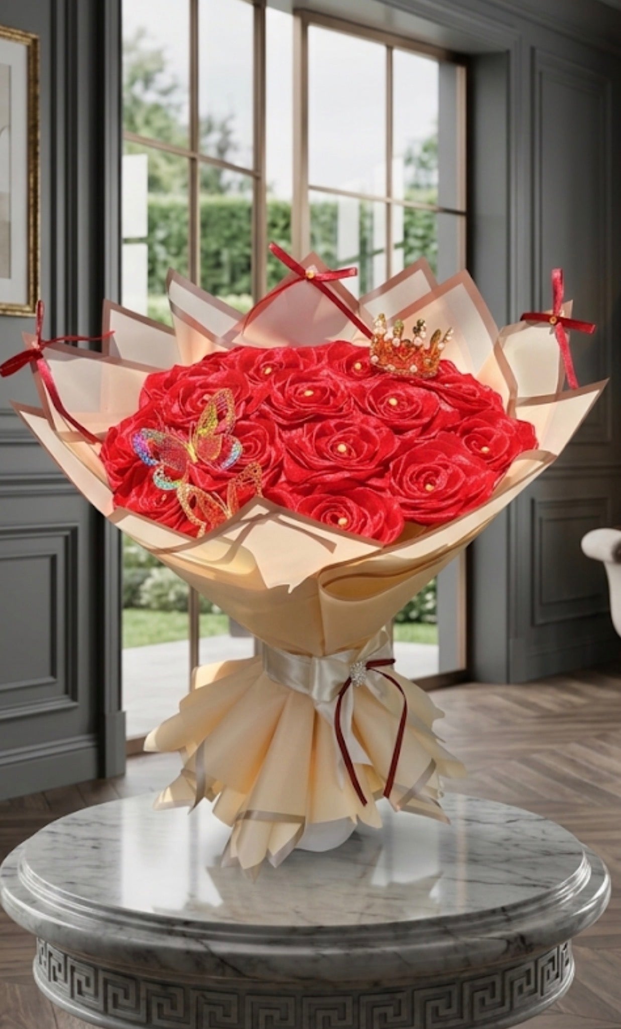 Red Eternal Rose Bouquet
