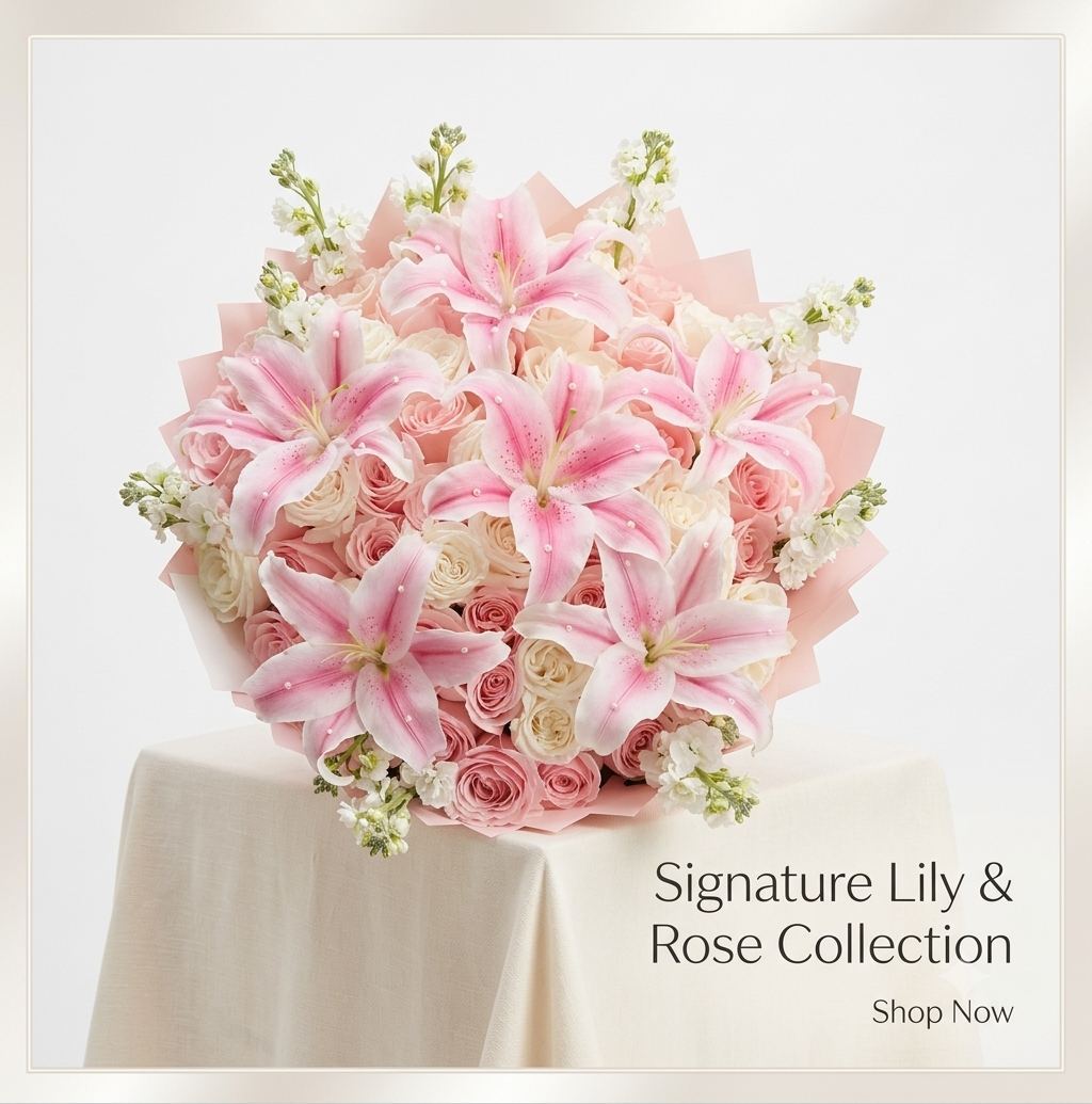 Mix Pink and White Bouquet 75ct