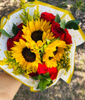 Golden Hour Rose & Sunflower Bouquet