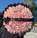 100-Pink rose bouquet (ramo buchón).