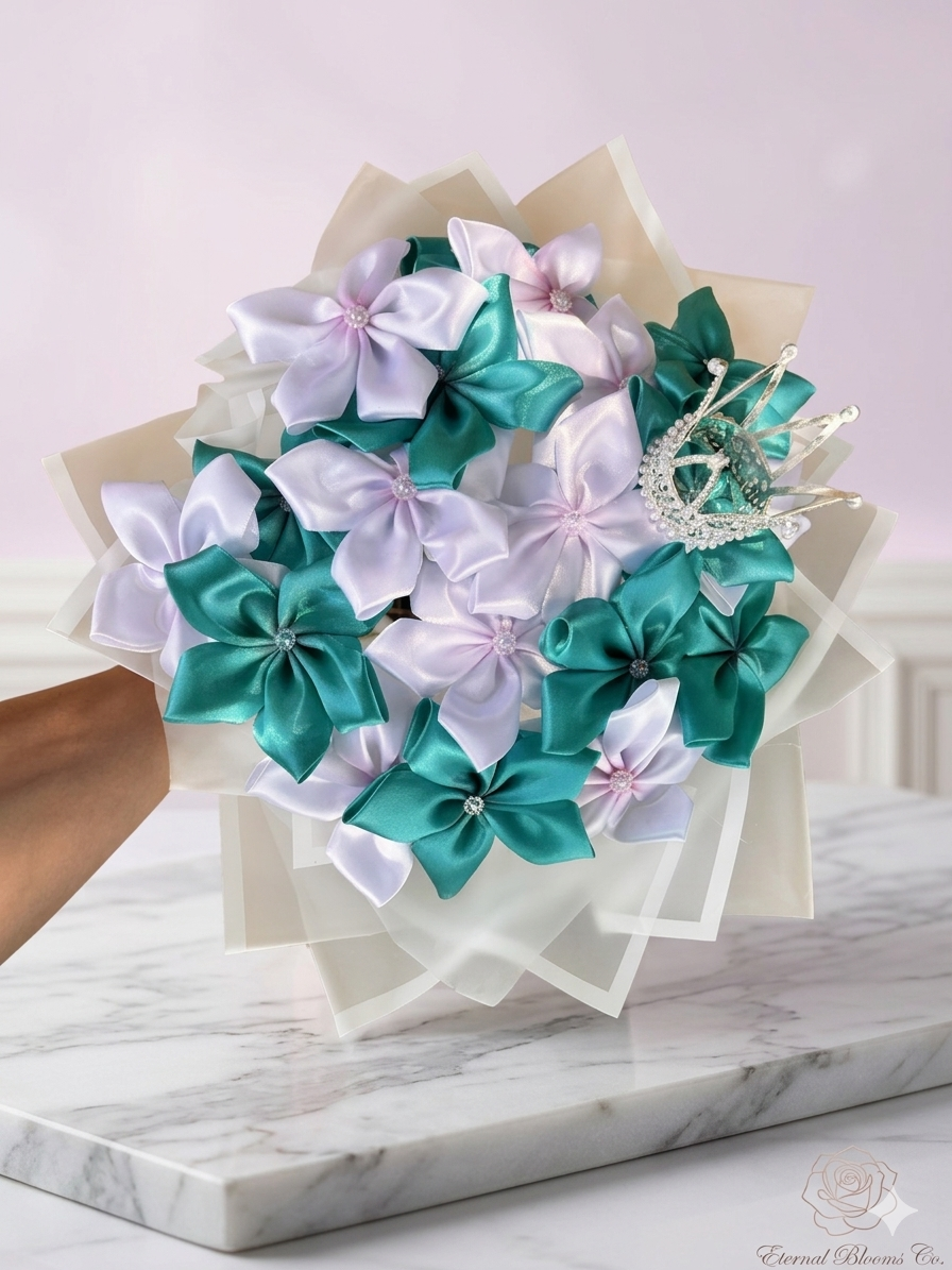 Teal & White Eternal Ramo