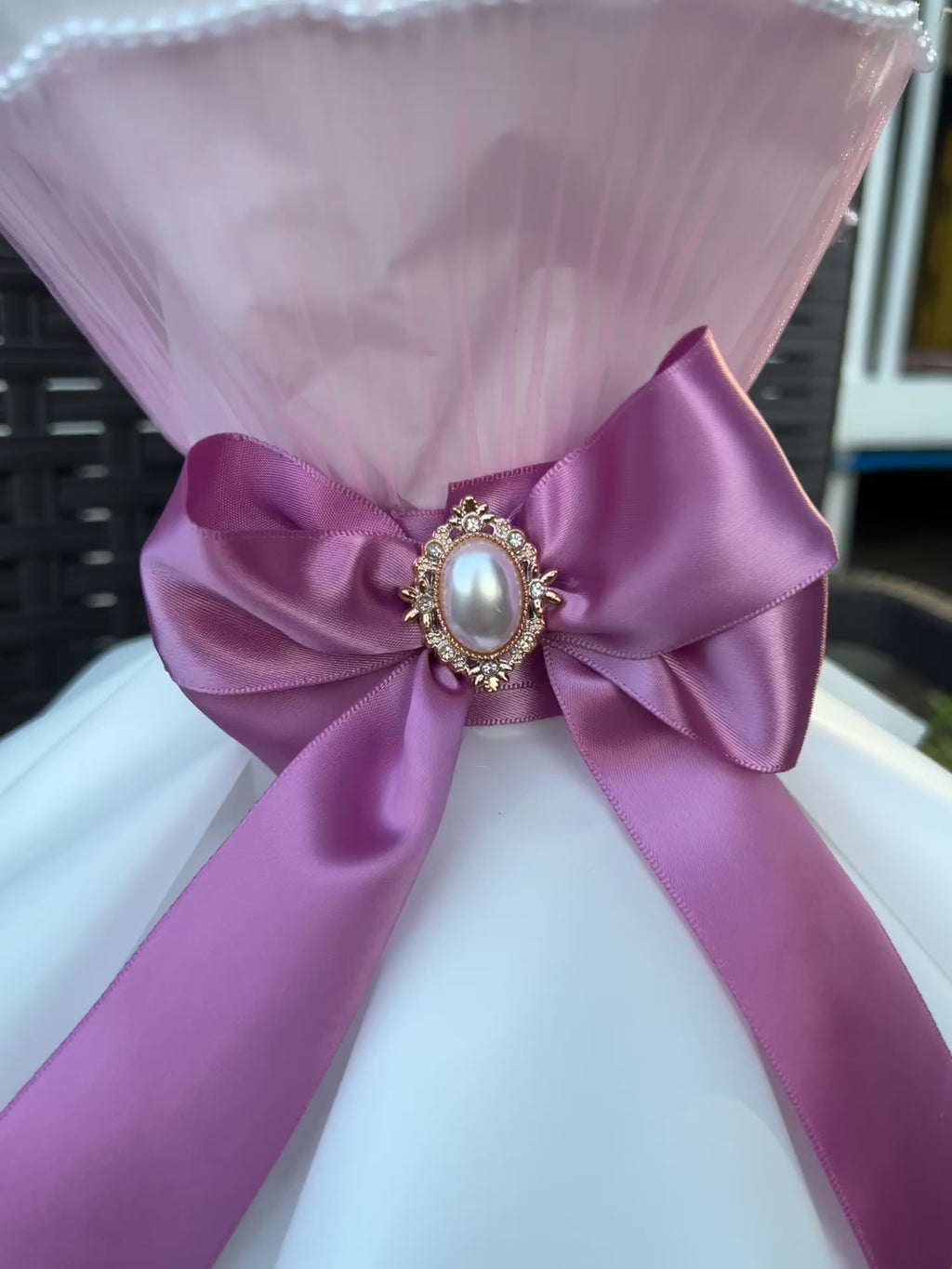 Fuchsia & Cream Tiara Eternal Bouquet